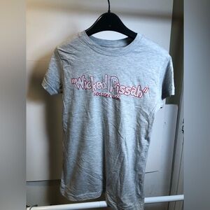Chowdaheadz Women’s Medium Graphic T Wicked Pissag Boston Ma Grey Shirt